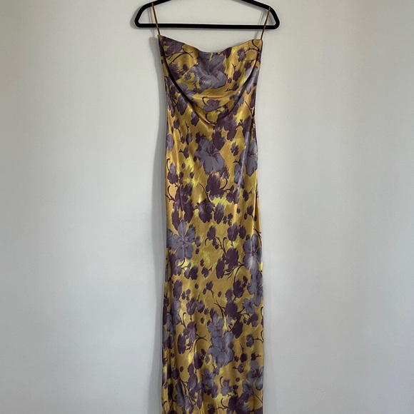 Moondance Purple and Gold/Yellow Simkhai Maxi Dress - Picture 3 of 7